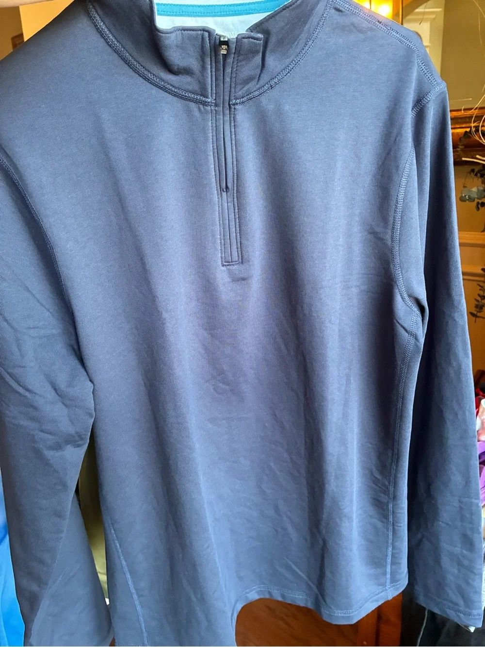 Men's Quarter-Zip Long Sleeve Shirt - Navy
